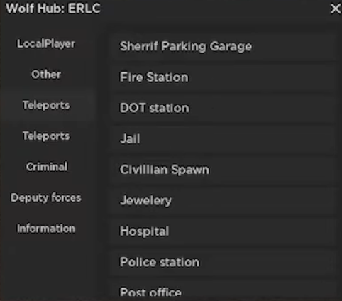 erlc roblox teleport gui script