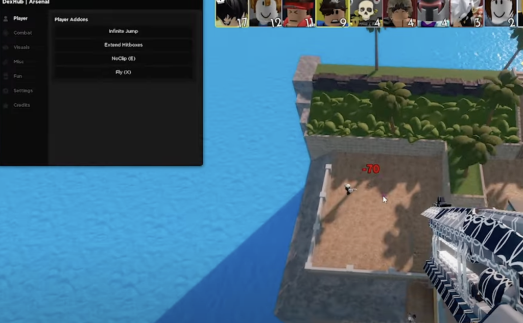 roblox arsenal fly hack