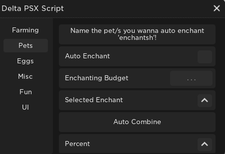 roblox pet sim x auto enchant script