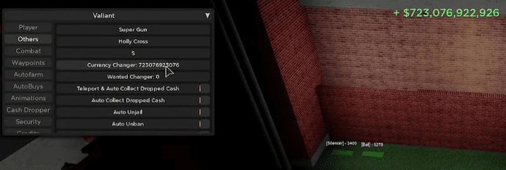 Roblox Da hood gui script exploit valiant