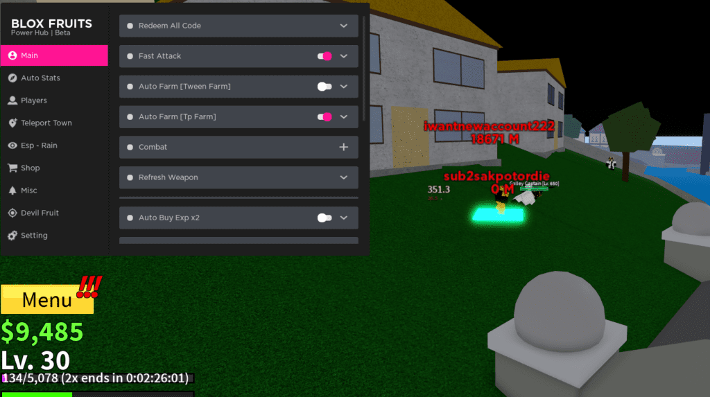 roblox bloxfruits autofarm script