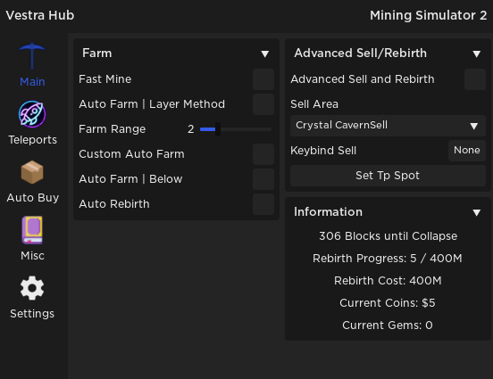 mining simulator autofarm 