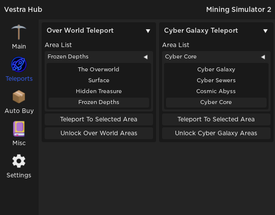 roblox mining simulator teleports