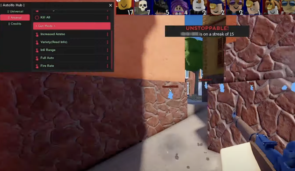 Roblox arsenal script with gun mods like infinite ammo