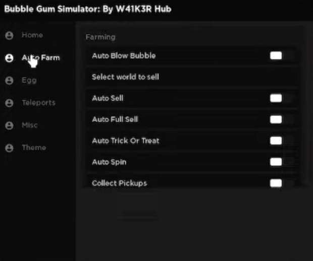 roblox bubble gum simulator autofarm gui