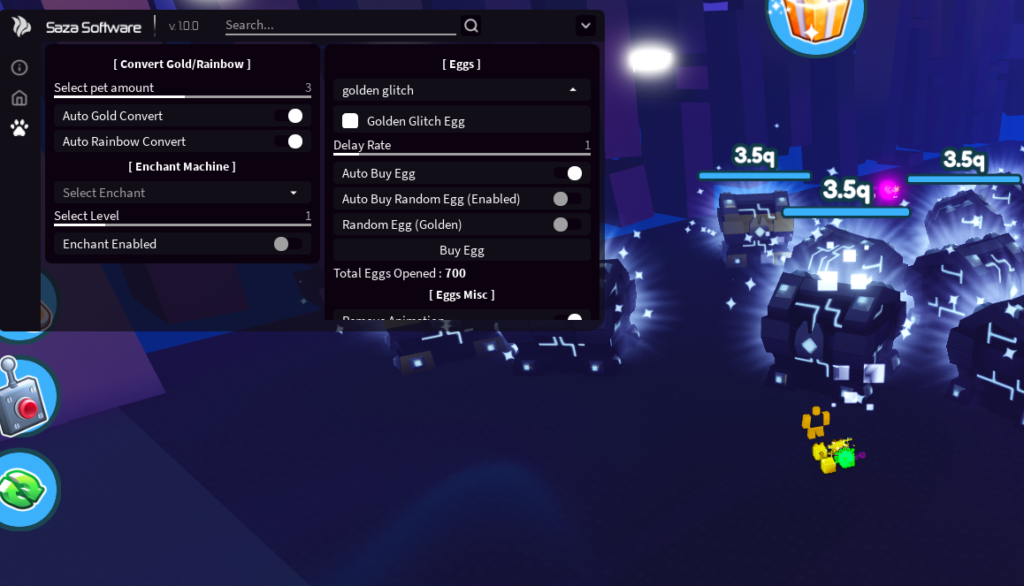 roblox saza hub pet simulator x script gui