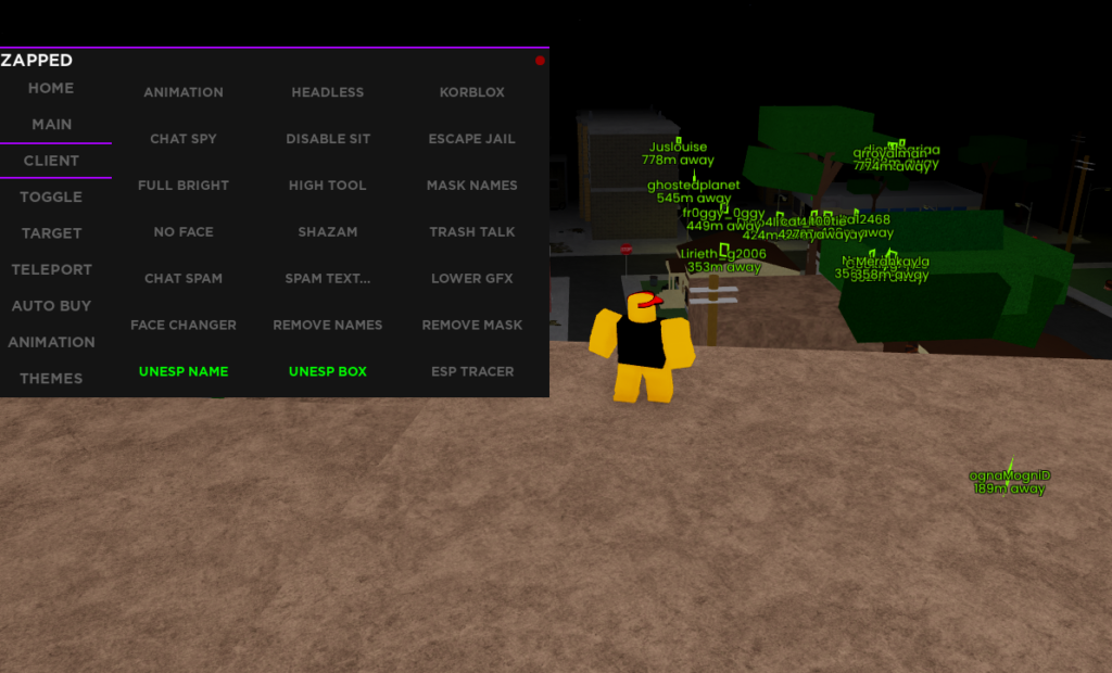 da hood zapped ESP hacks