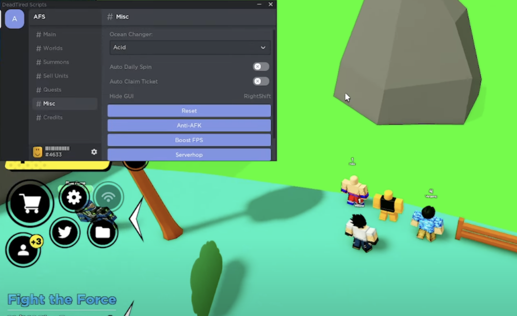 roblox anime fighters simulator script ocean changer exploit