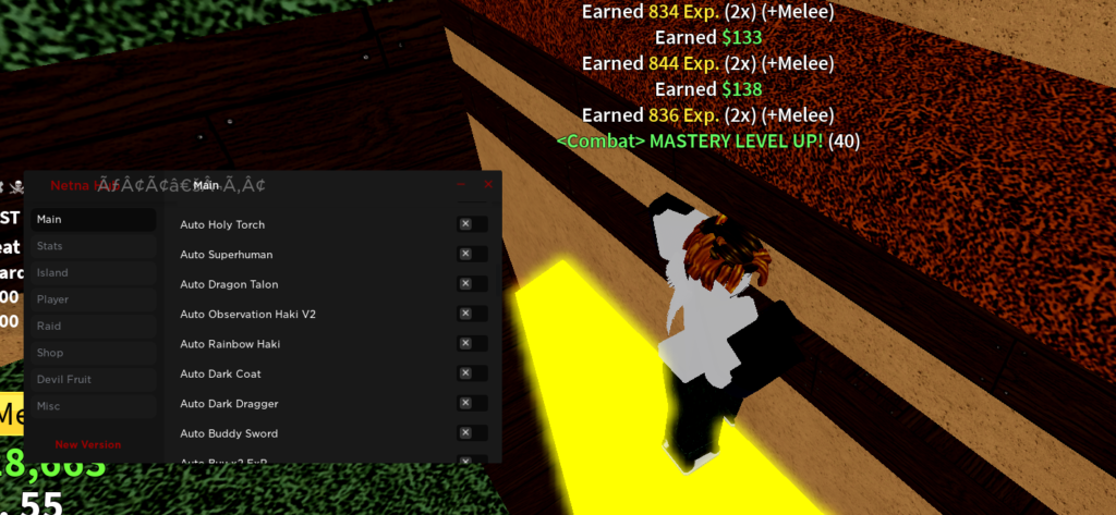 blox fruits script main menu netna hub
