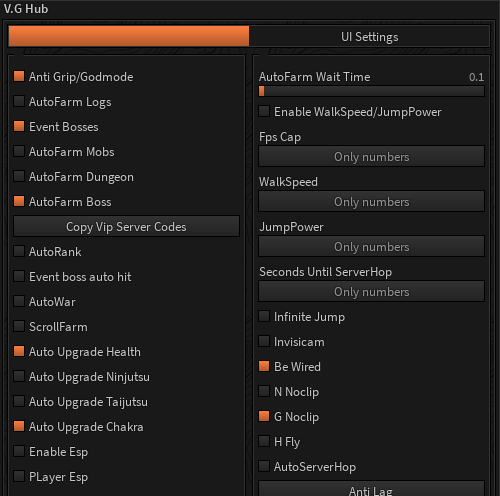  Shindo Life Script Exploit GUI VG Hub