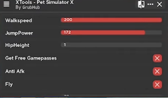 fly and speed hack gui pet simulator x