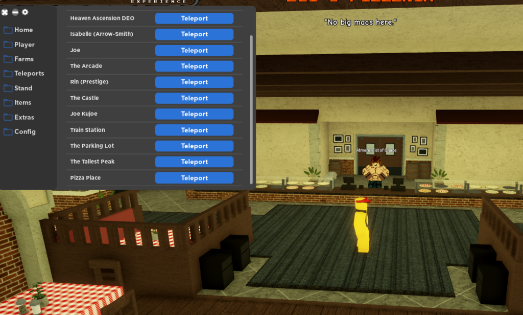 teleports for yba hack