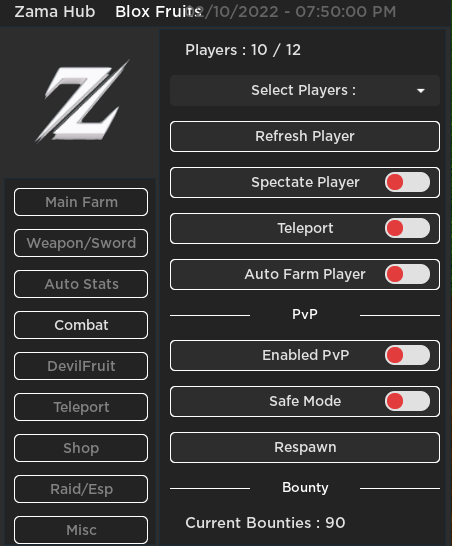 roblox bloxfruits combat hacks kill all