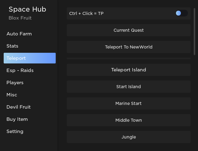 roblox bloxfruits teleport gui