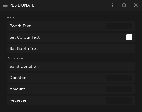 pls donate booth text exploit