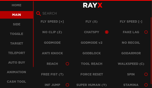 roblox ray x gui da hood