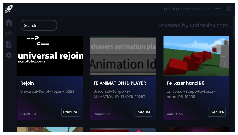 script gui hub with executor