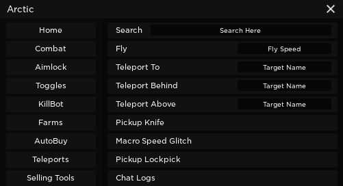  Roblox Arctic Da Hood Script Exploit GUI