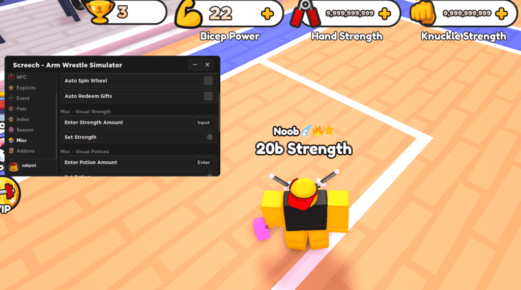 arm wrestle simulator script