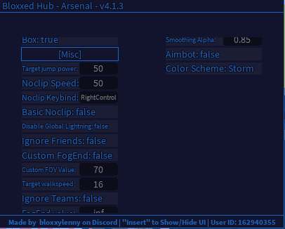 script arsenal esp