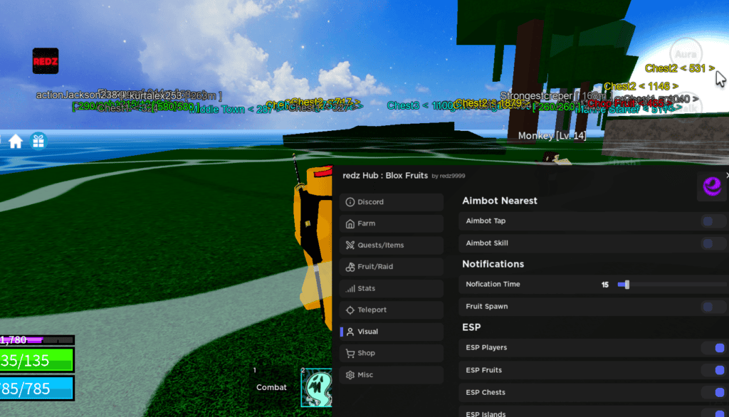 bloxfruits script redz hub
