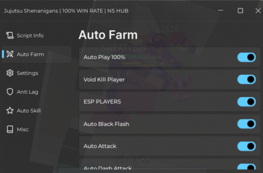  Roblox Jujutsu Shenanigans Script NS Hub