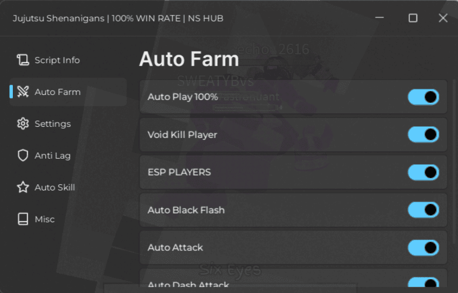 Jujutsu Shenanigans Script NS Hub Auto Farm