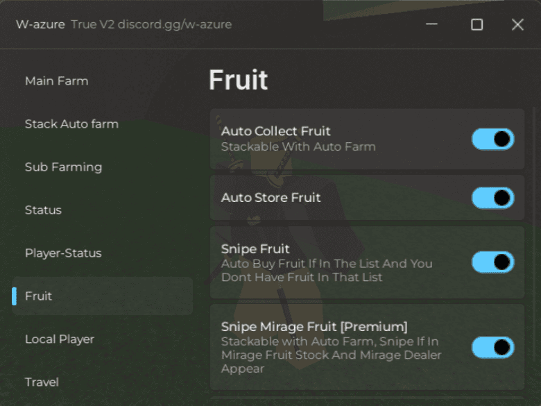 Bloxfruits Script W-AZURE V2 Fruit