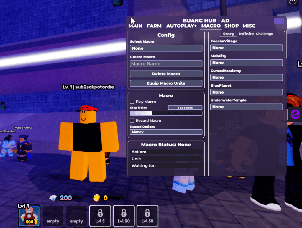 Roblox Anime Defenders Script Buang Hub-AD