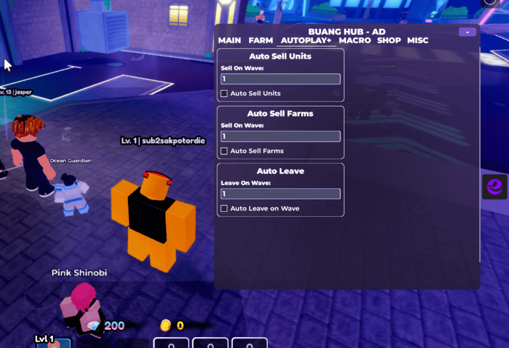 Roblox Anime Defenders Script Buang Hub-AD