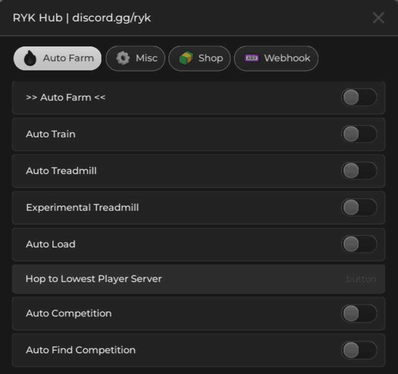 Gym Leauge Script RYK Hub Auto Farm