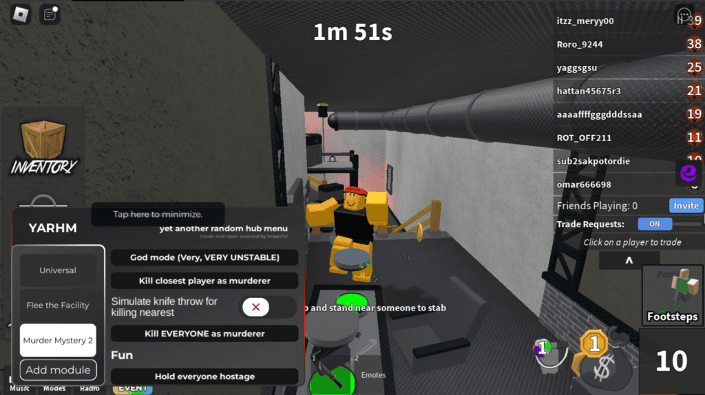Roblox Murder Mystery 2 Script YARHM Hub