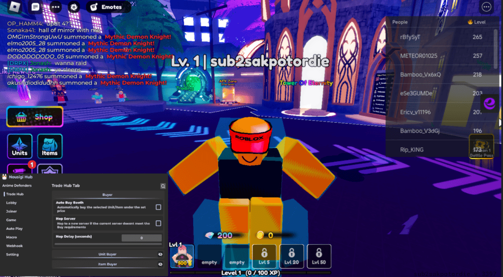 Roblox Anime Defenders Script Nousigi Hub