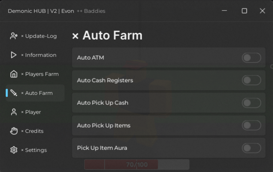 Roblox Baddies Script Demonic Hub GUI
