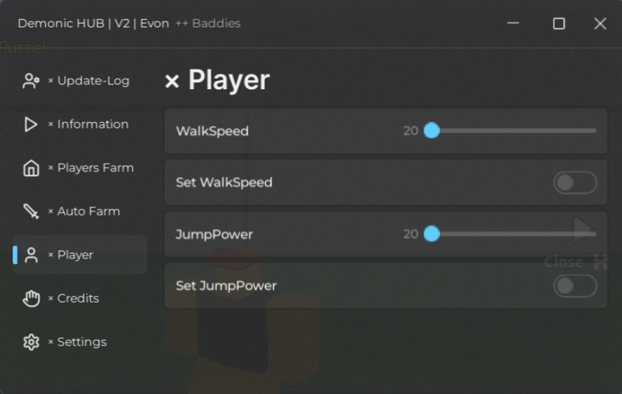 Roblox Baddies Script Demonic Hub GUI