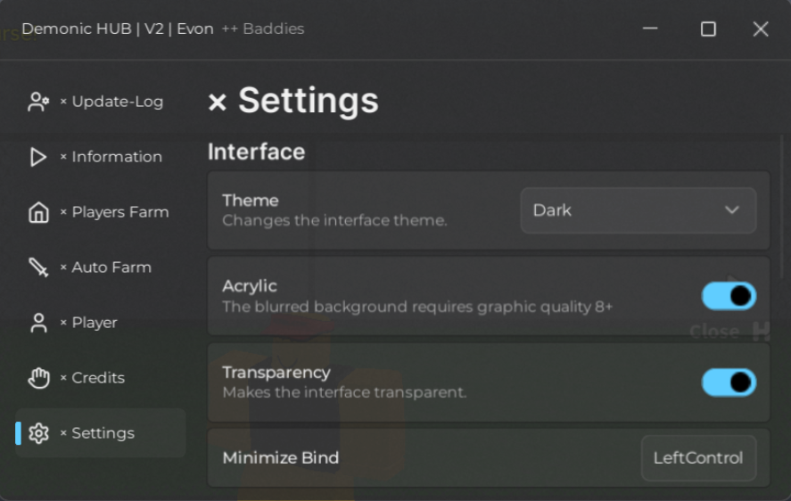 Roblox Baddies Script Demonic Hub GUI
