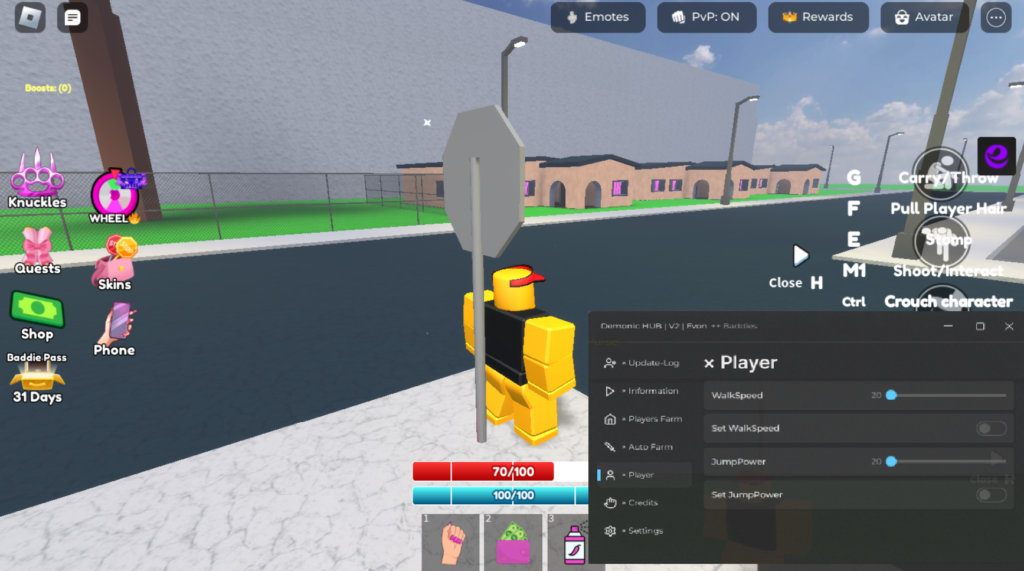 Roblox Baddies Script Demonic Hub GUI