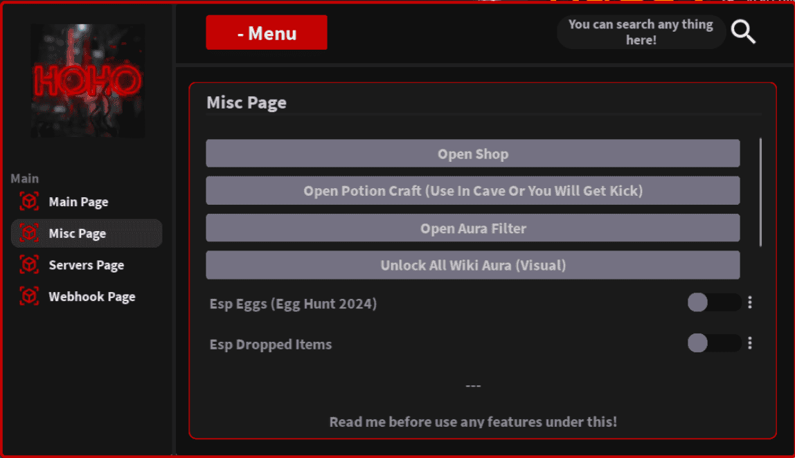 Roblox Sols RNG Script Hoho Hub