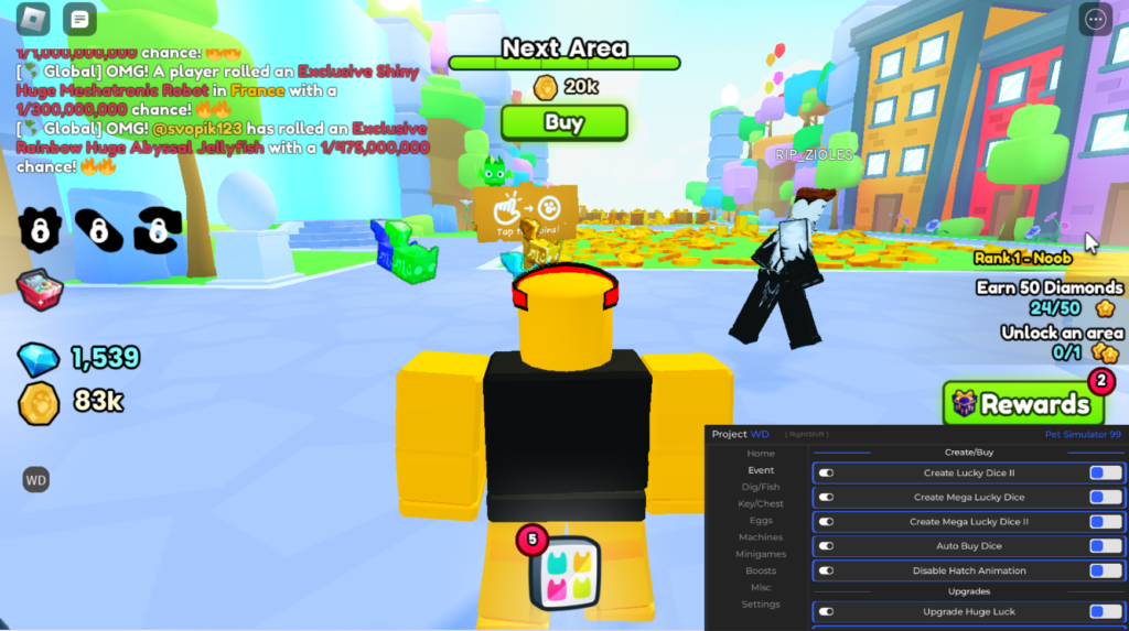 Roblox Pet Simulator 99 Script WD Hub