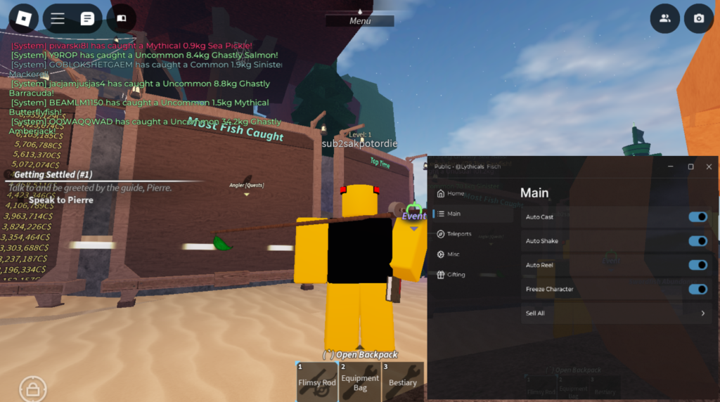 Roblox Fisch Script Lythicals GUI