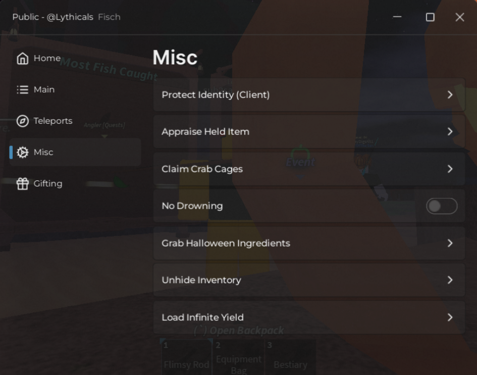 Roblox Fisch Script Lythicals GUI