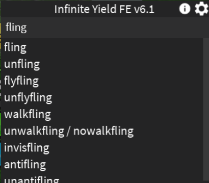 Roblox Universal (No Particular Game) just a baseplate Script Infinite Yeild GUI