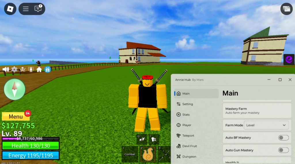 Roblox BloxFruits Script Annie Hub GUI