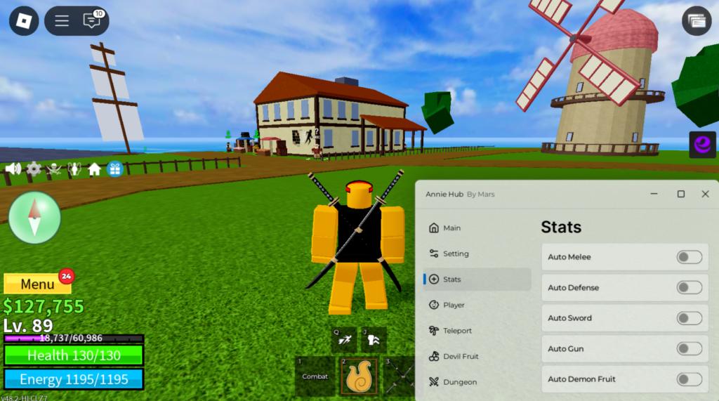 Roblox BloxFruits Script Annie Hub GUI