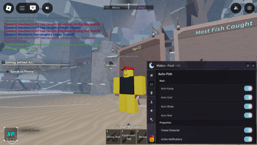 Roblox Fisch Script Hidden GUI