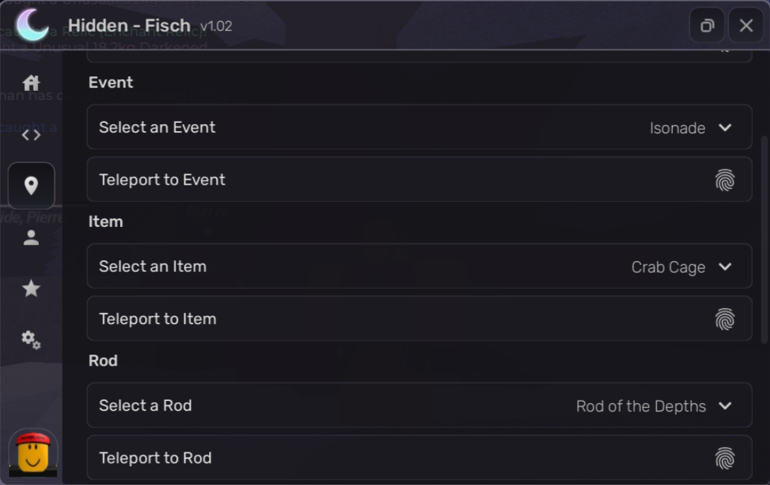 Roblox Fisch Script Hidden GUI