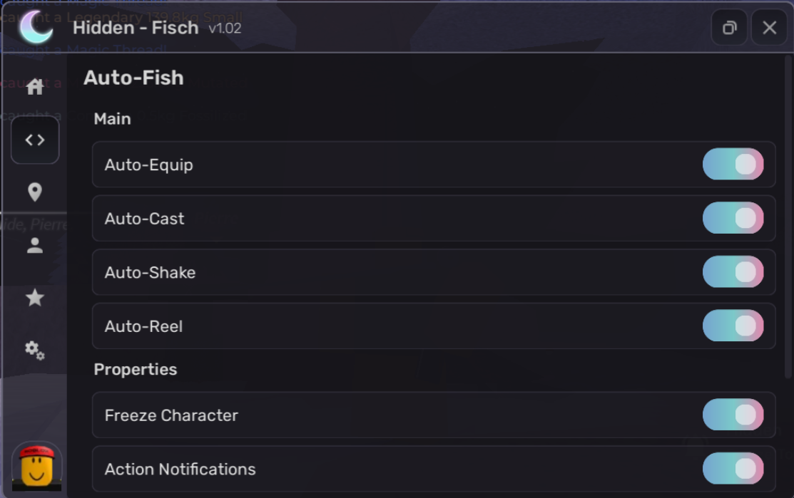 Roblox Fisch Script Hidden GUI