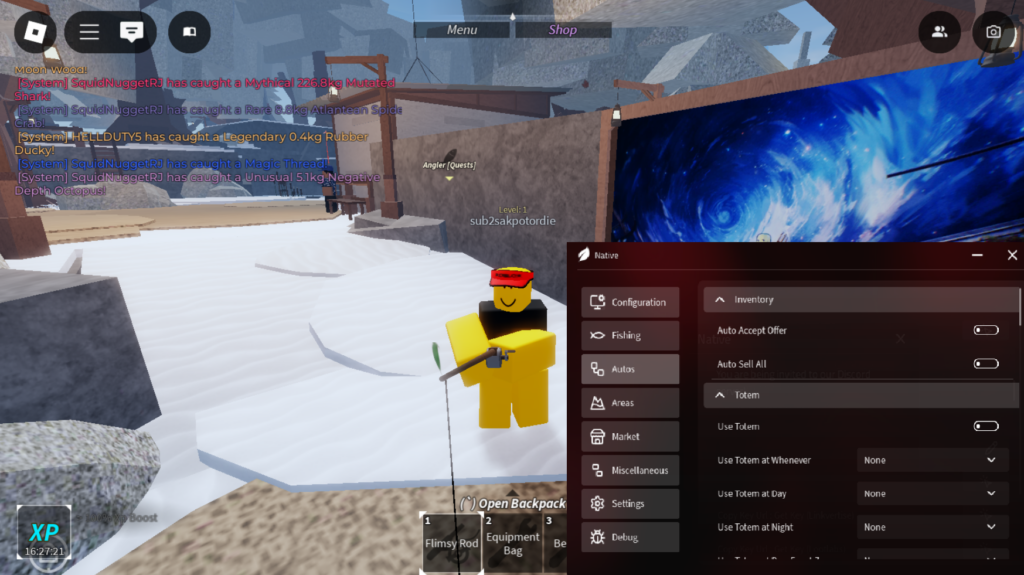 Roblox Fisch Script Native GUI
