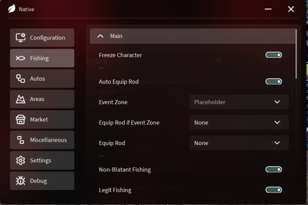 Roblox Fisch Script Native GUI
