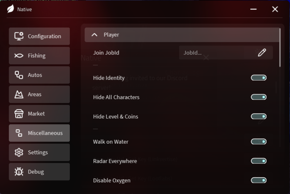 Roblox Fisch Script Native GUI